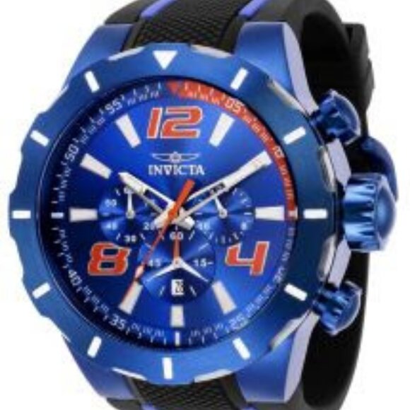 Invicta Men's  S1 Rally Blue case / red numerals , 51mm new w/orig. box / tags - Picture 1 of 7